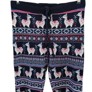 Drama Llama Print Knit Joggers Cozy Warm animal print warm soft fun lounge sleep
